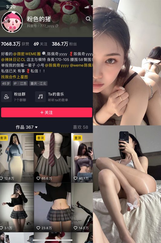 抖音 粉色的猪 微密圈  NO.012期 【40P3V】-微密空间-全网最全抖音网红铁粉空间觅圈