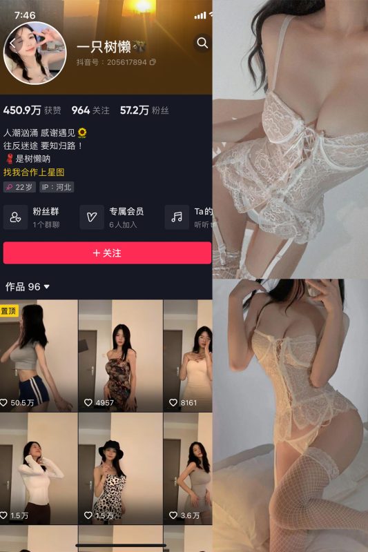 抖音 一只树懒 微密圈  NO.002期 【21P5V】最新至：2023.6.30-微密空间-全网最全抖音网红铁粉空间觅圈