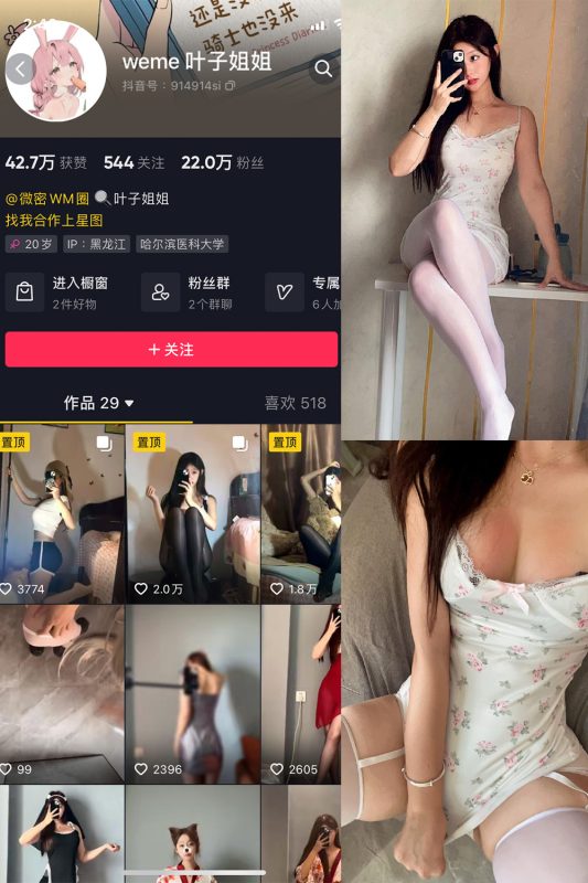 抖音 叶子姐姐 微密圈  NO.019期 【10P3V】最新至：2023.7.23-微密空间-全网最全抖音网红铁粉空间觅圈