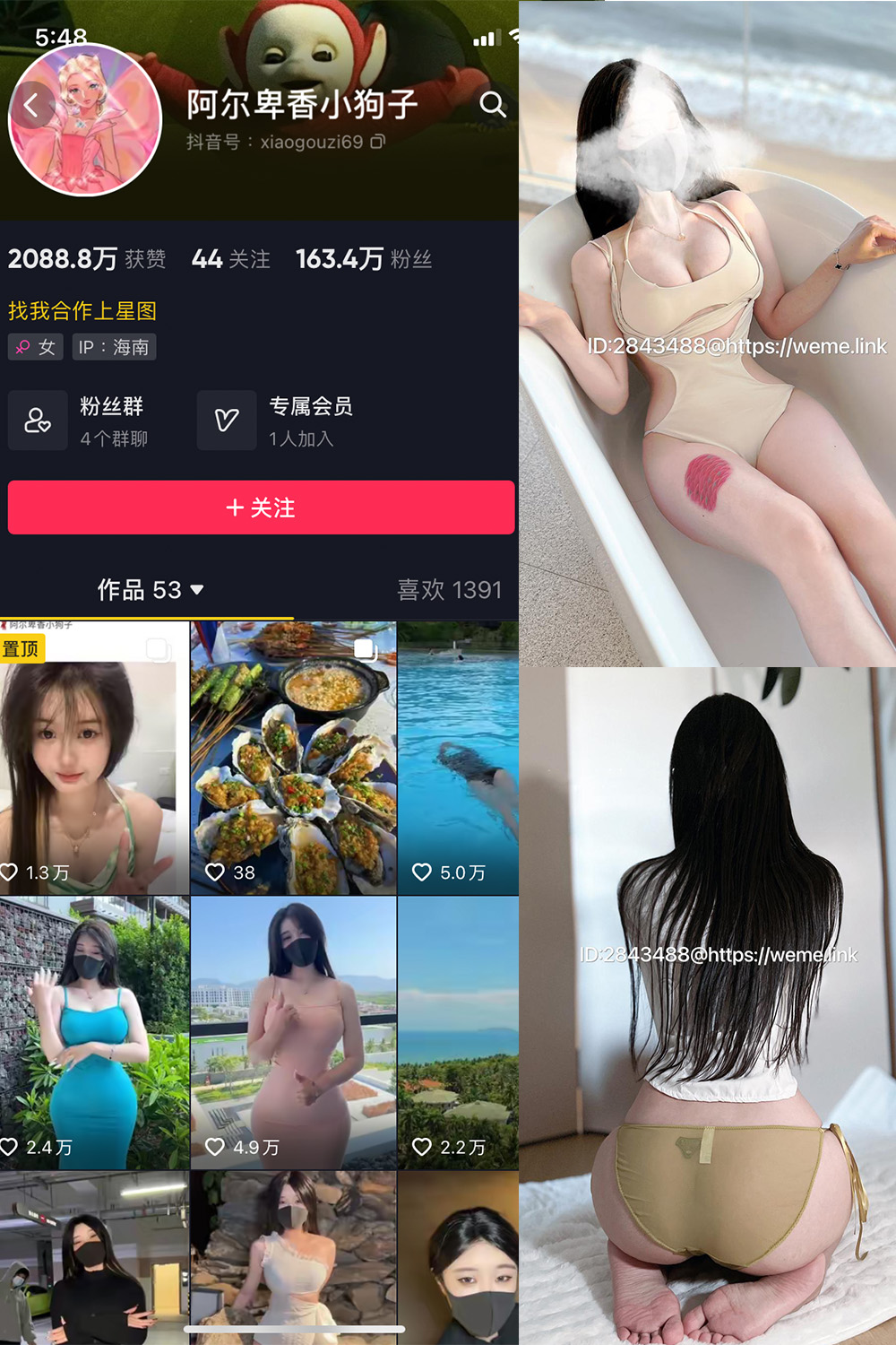 抖音 阿尔卑香小狗子 微密圈  NO.013期 【46P】最新至：2023.7.31-微密空间-全网最全抖音网红铁粉空间写真