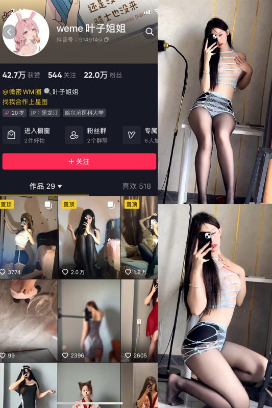 抖音 叶子姐姐 微密圈  NO.020期 【19P5V】最新至：2023.8.16-微密空间-全网最全抖音网红铁粉空间觅圈