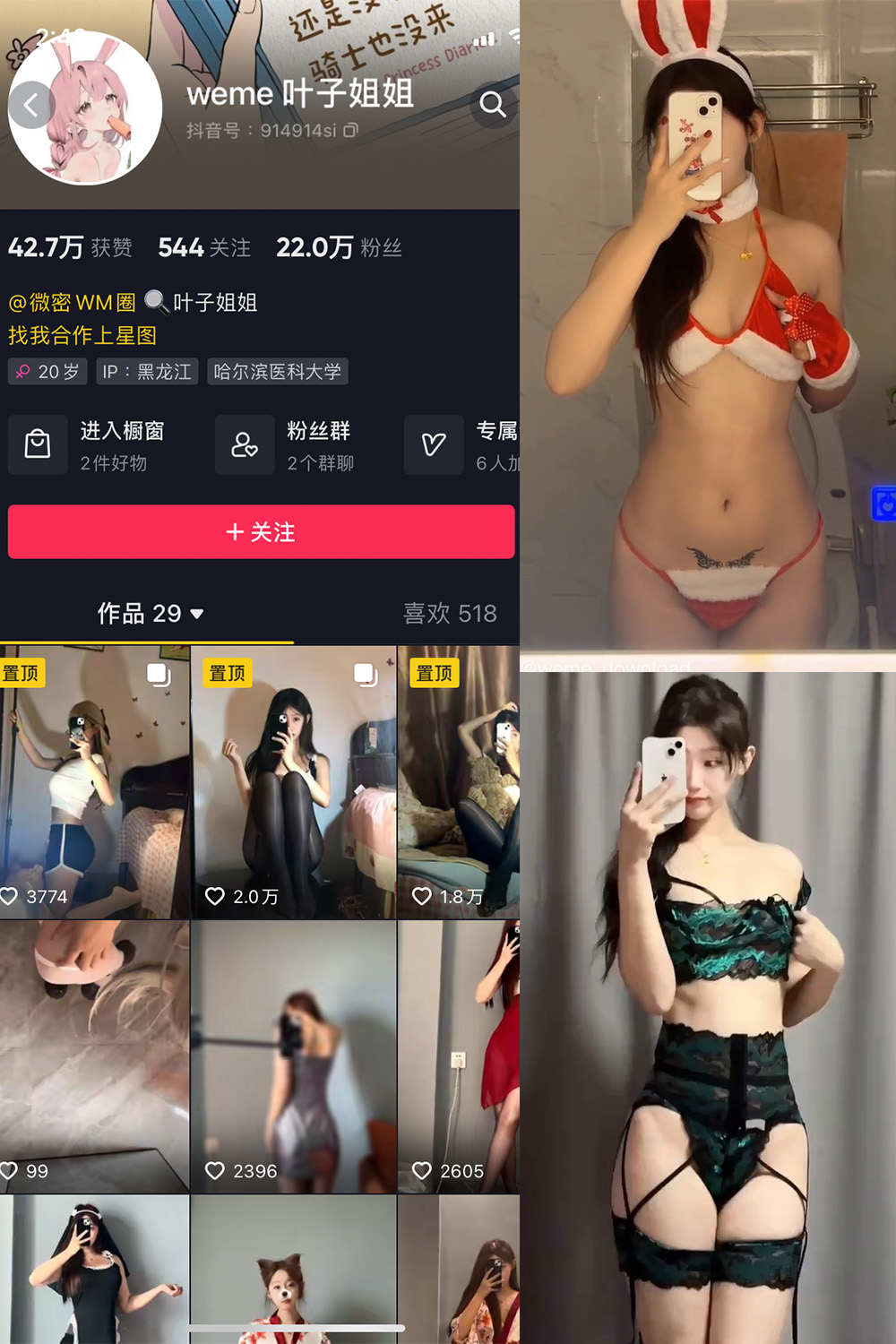 抖音 叶子姐姐 微密圈  NO.024期 【11P14V】最新至：2024.1.02-微密空间-全网最全抖音网红铁粉空间觅圈